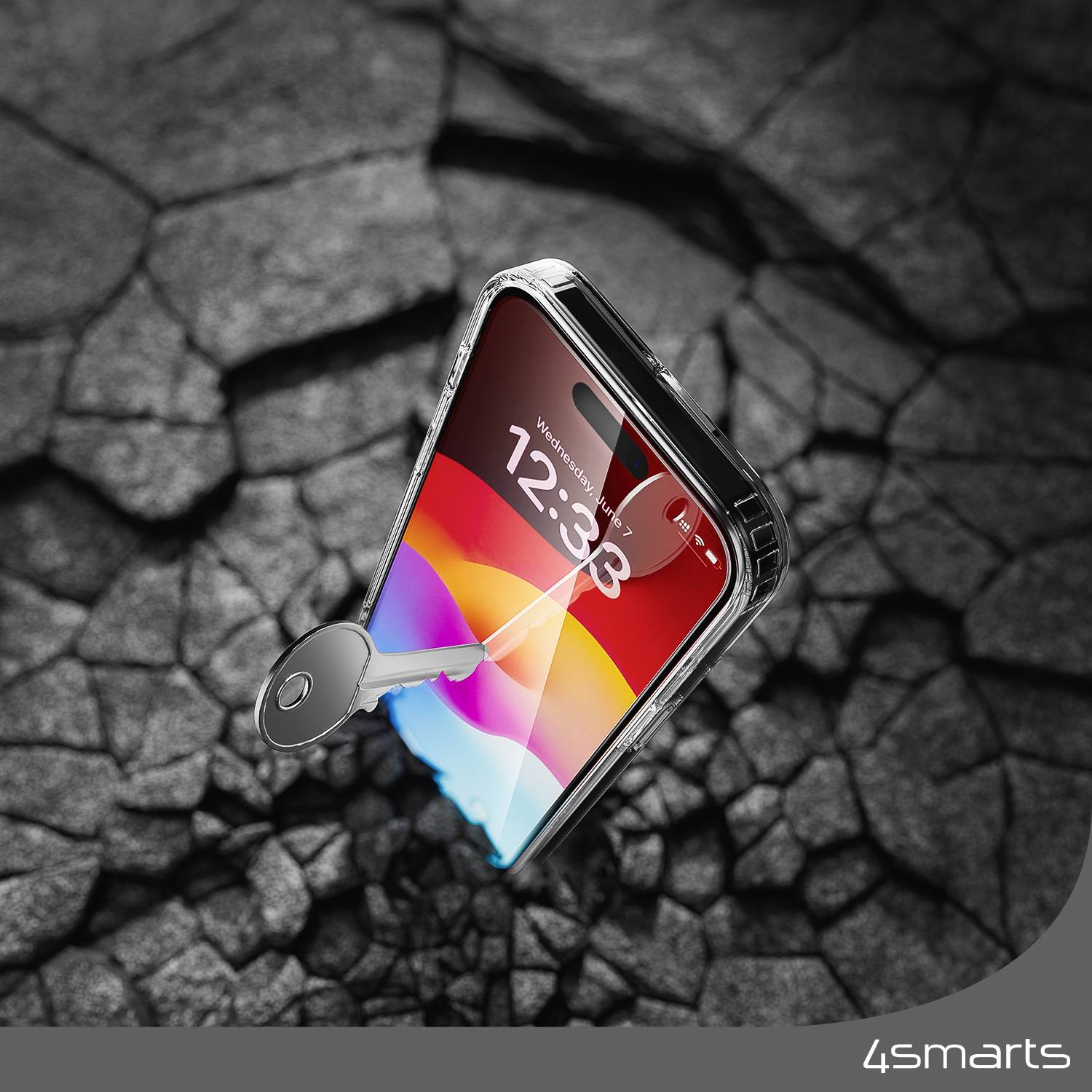 4Smarts 360° Protection Set Backcover Apple iPhone 15 Pro Max Transparent Induktives Laden 540605