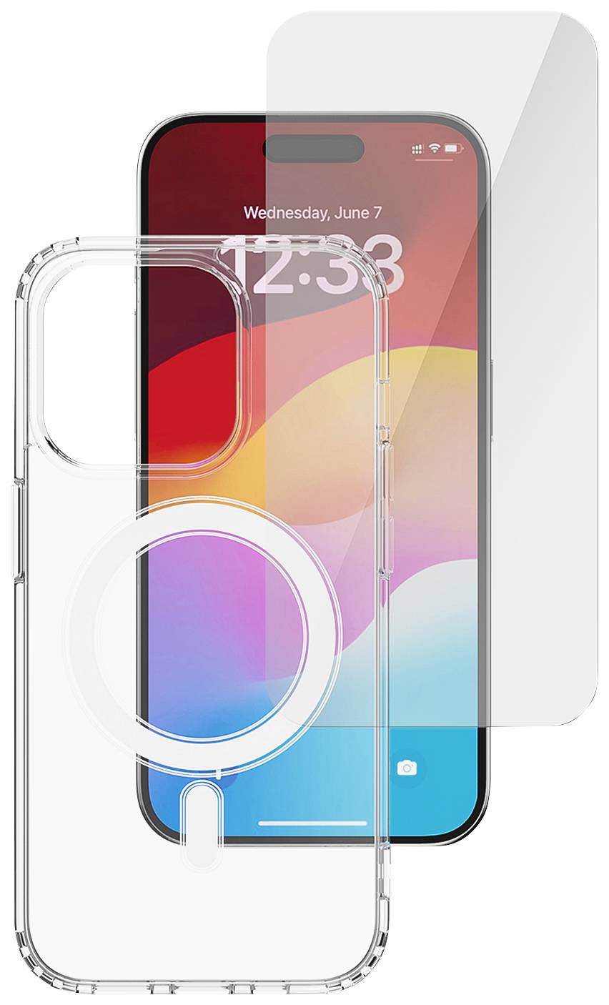 4Smarts 360° Protection Set Backcover Apple iPhone 15 Pro Max Transparent Induktives Laden
