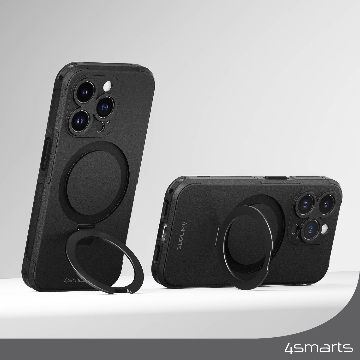 4Smarts Defend Case Magic Stand Backcover Apple iPhone 15 Plus Schwarz MagSafe kompatibel, Standfunktion 540586