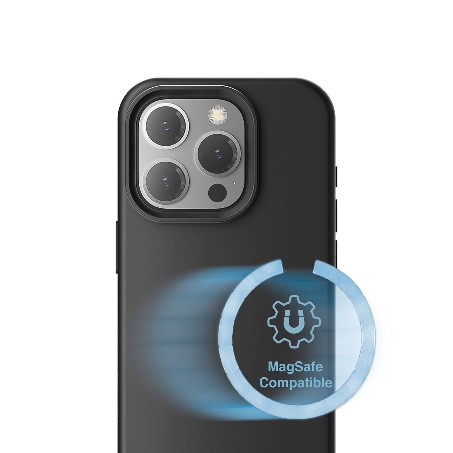 4Smarts Silikon Case Backcover Apple iPhone 15 Pro Schwarz MagSafe kompatibel 540580