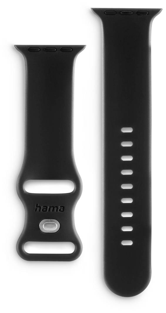 Hama Fantastic Feel Armband 42 mm, 44 mm, 45 mm, 49mm Schwarz Watch Series 9, Watch Series 8, Watch SE, Watch Series 7, Watch
