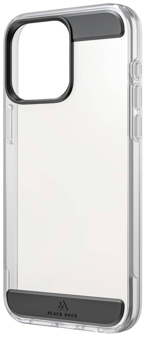 Transparente Handyhülle mit schwarzen Akzenten, bietet Schutz und Klarheit. Geeignet für Smartphones, schlichtes Design.