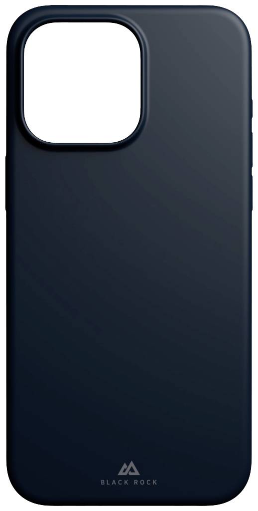 Schwarze Handyhülle aus stabilem Material, Rückseite mit dezentem Logo im unteren Bereich. Designed für Schutz und stilvolle Optik.