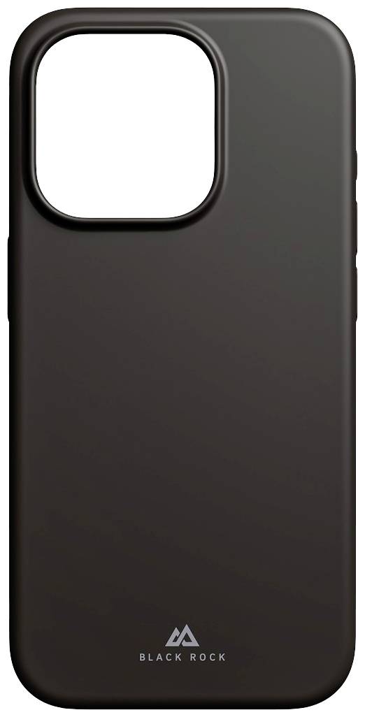 Schwarze Smartphone-Hülle aus glattem Material mit einem kleinen Logo 'Black Rock' am unteren Rand. Kein weiteres Design oder Muster.