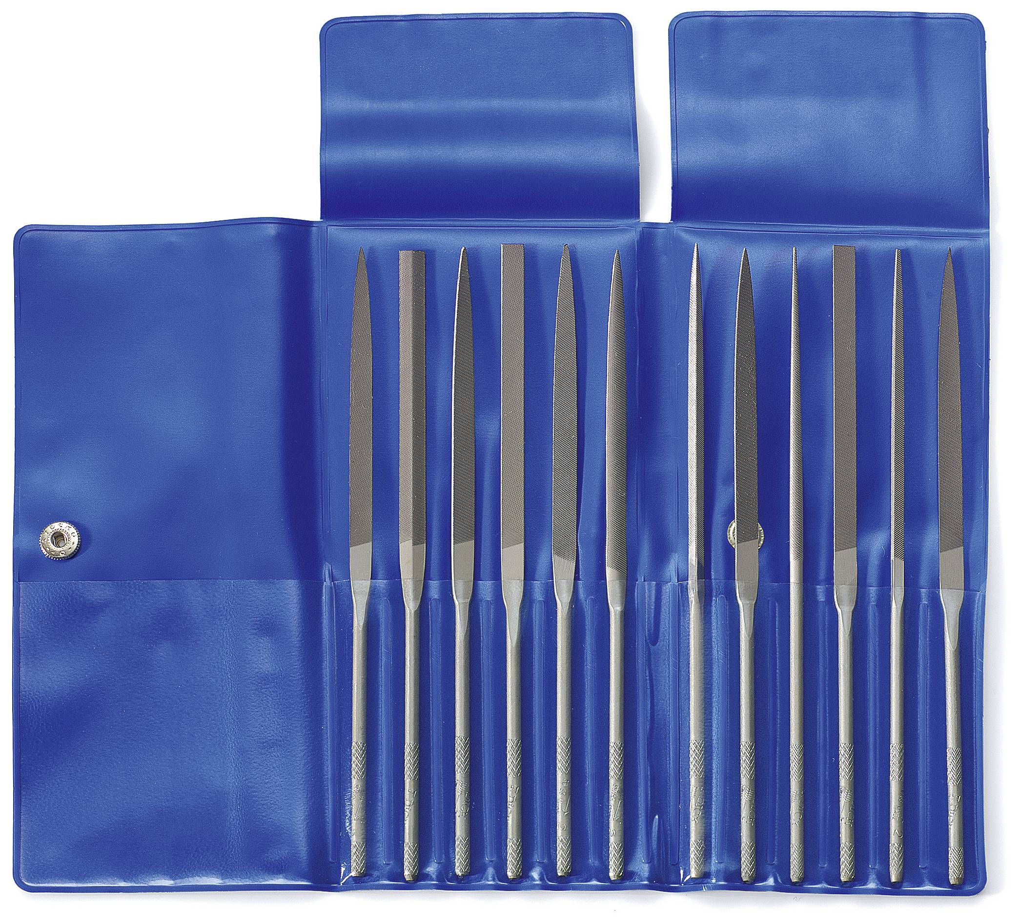 Dick 21001020 Nadelfeilen-Satz, Hieb 2, 12-teilig in Plastiktasche Länge 100 mm 1 Set