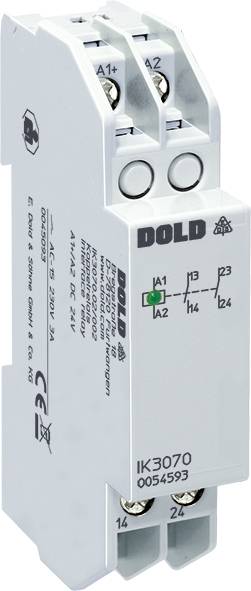 Dold IK3070.12/00B Koppelrelais Nennspannung: 230 V/AC Schaltstrom (max.): 8A 2 Wechsler 1St.