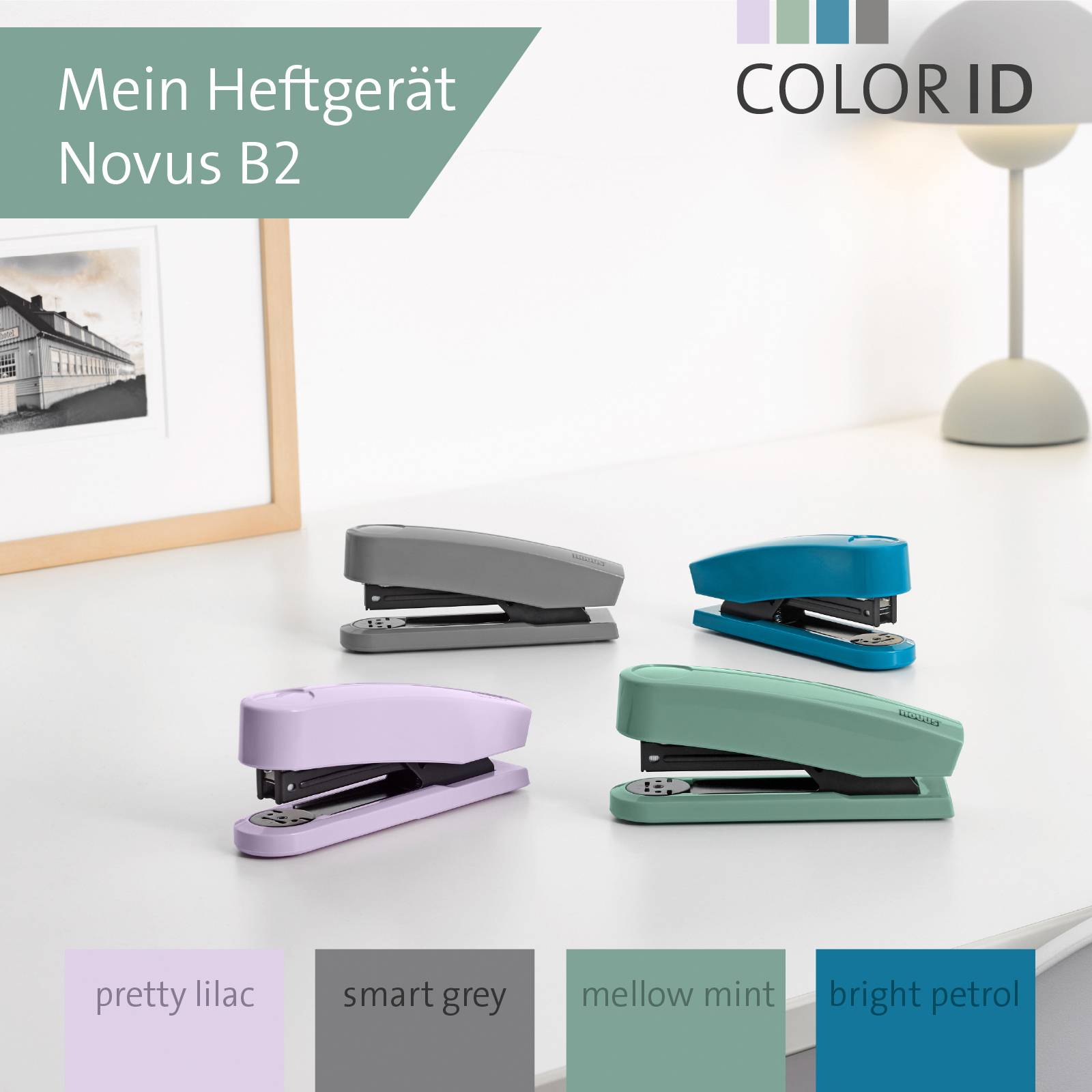 Novus Office B 2 COLOR ID 2.0 020-1952 Heftgerät Mint Heftleistung: 25 Bl. (80 g/m²)