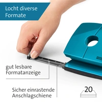 Novus Office 025-0654 Bürolocher B 220 COLOR ID 2.0 Petrol 20 Bl. (80 g/m²) Novus Office 025-0654 Bürolocher B 220 COLOR ID 2.0 Petrol 20 Bl. (80 g/m²)