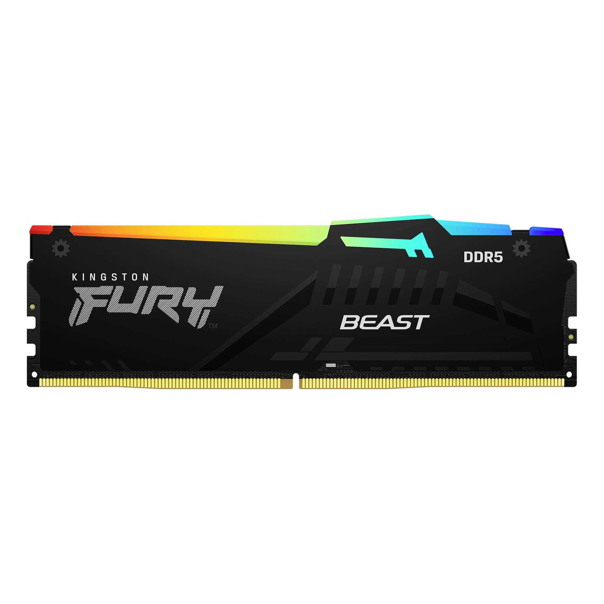 Kingston Beast RGB PC-Arbeitsspeicher Kit DDR5 128 GB 4 x 32 GB 5200 MHz 288pin DIMM KF552C40BBAK4-128