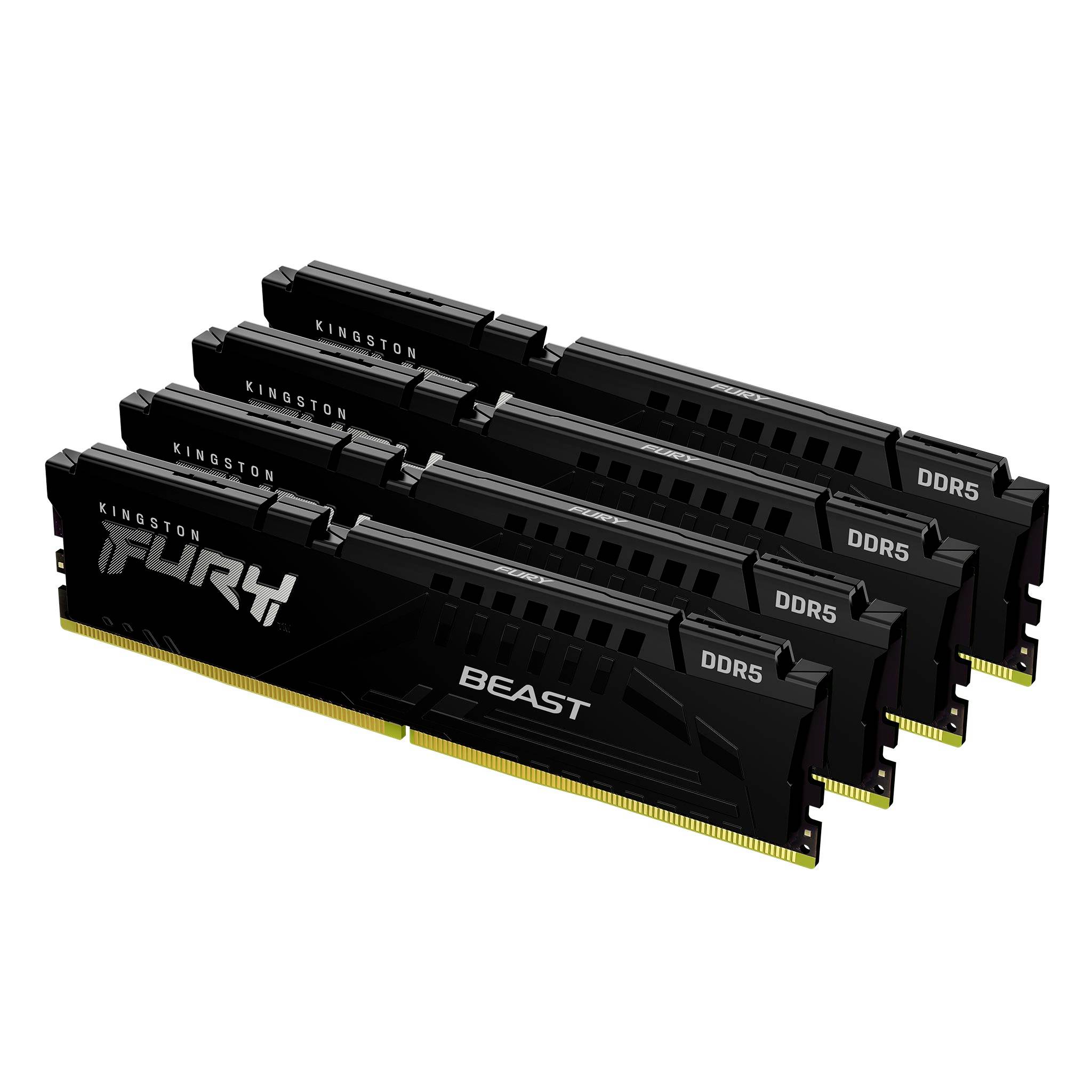 Kingston Beast Black XMP PC-Arbeitsspeicher Modul DDR5 128GB 4 x 32GB 5600MHz 288pin DIMM KF556C40BBK4-128