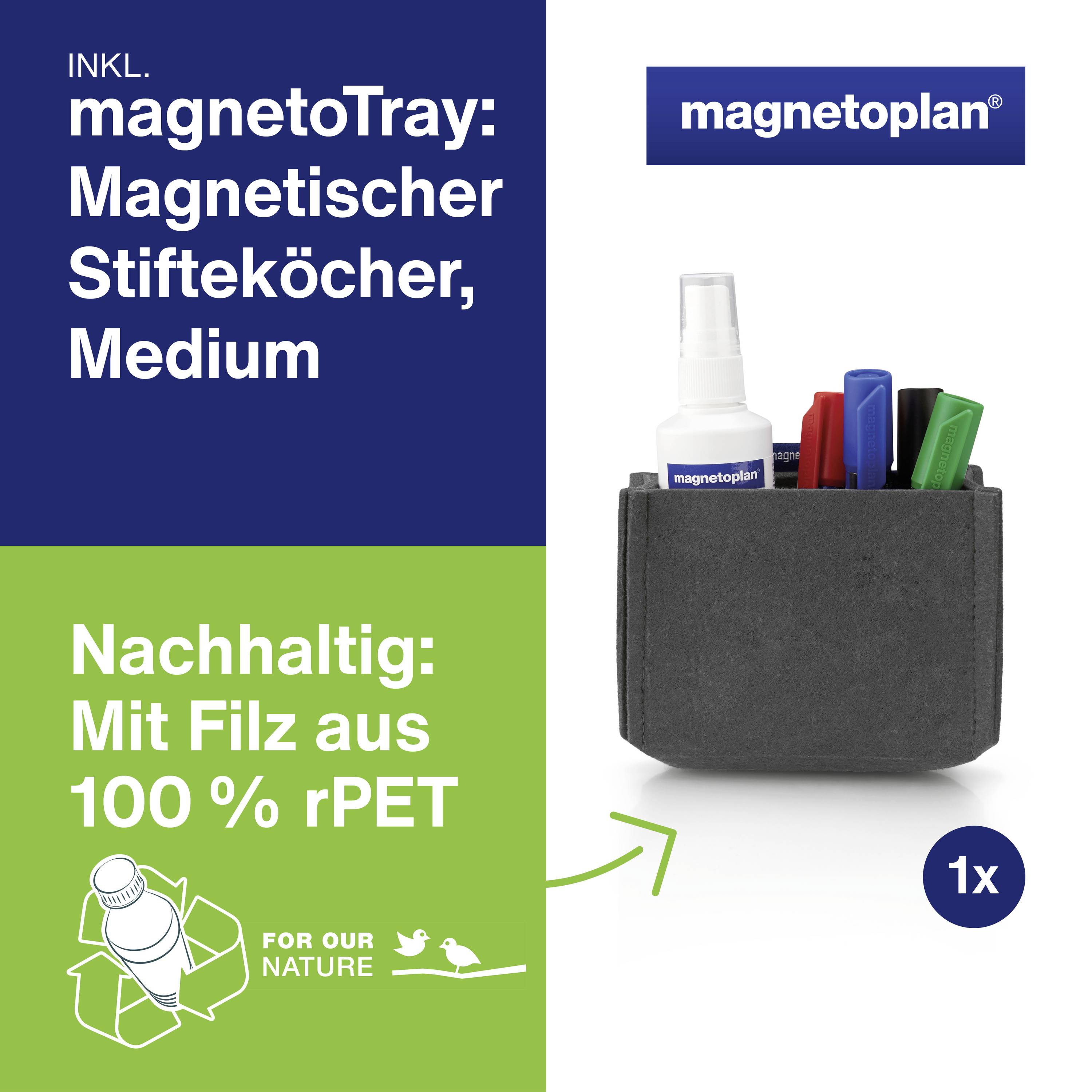 Magnetoplan Whiteboard Zubehör-Set Essential Set Grau
