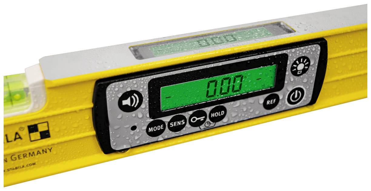 Stabila TECH 196M DL 19823 Digitale Wasserwaage mit Magnet, mit Rutschstopper, inkl. Tasche 61cm 0.5 mm/m