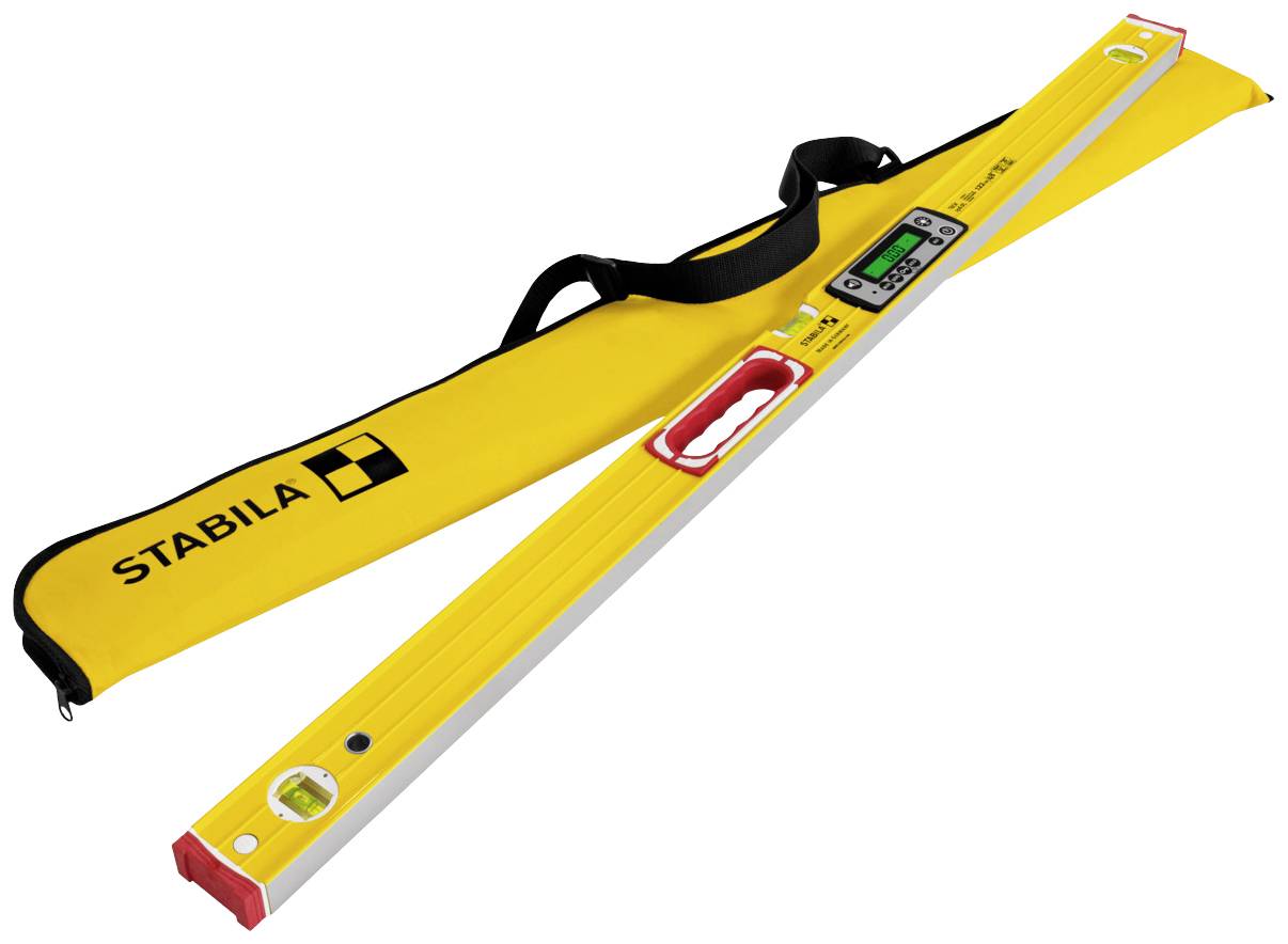Stabila TECH 196 DL 19826 Digitale Wasserwaage mit Rutschstopper, inkl. Tasche 122cm 0.5 mm/m