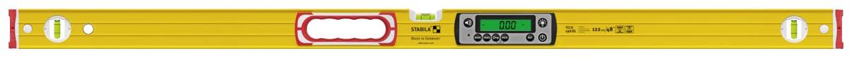 Stabila TECH 196 DL 19826 Digitale Wasserwaage mit Rutschstopper, inkl. Tasche 122cm 0.5 mm/m