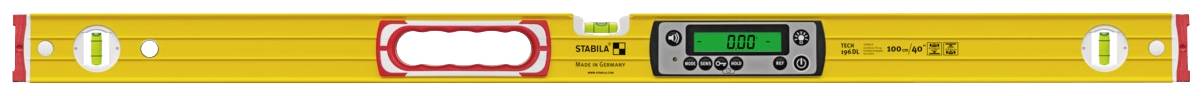 Stabila TECH 196 DL 19827 Digitale Wasserwaage mit Rutschstopper, inkl. Tasche 100 cm 0.5 mm/m