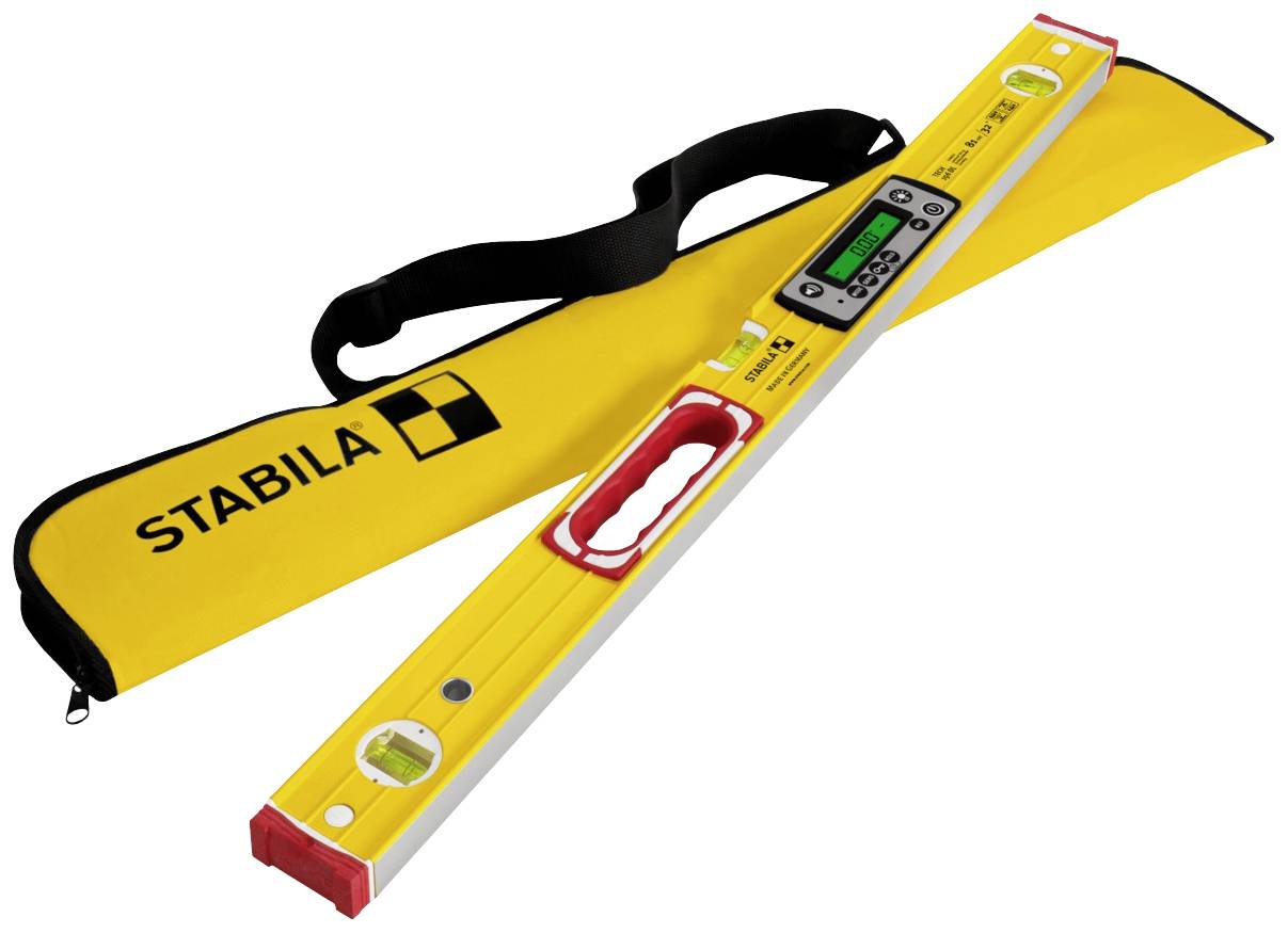 Stabila TECH 196 DL 19828 Digitale Wasserwaage mit Rutschstopper, inkl. Tasche 81 cm 0.5 mm/m