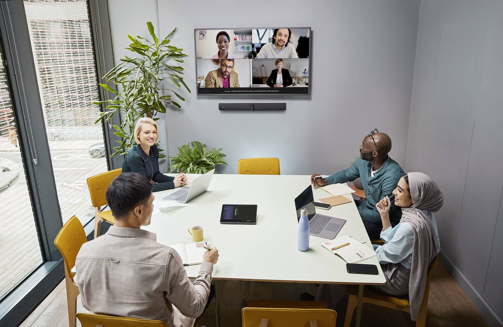 Jabra PanaCast 50 Video Bar System MS Konferenzsystem HDMI®, USB-A, USB-C®, RJ45, WLAN, Bluetooth® Schwarz