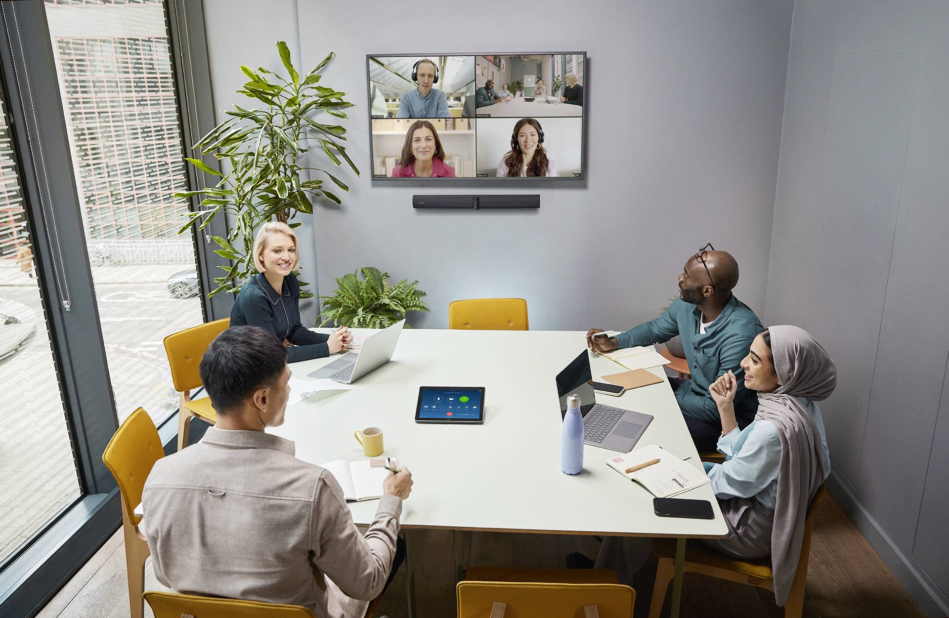 Jabra PanaCast 50 Video Bar System ZR Konferenzsystem HDMI®, USB-A, USB-C®, RJ45, WLAN, Bluetooth® Schwarz