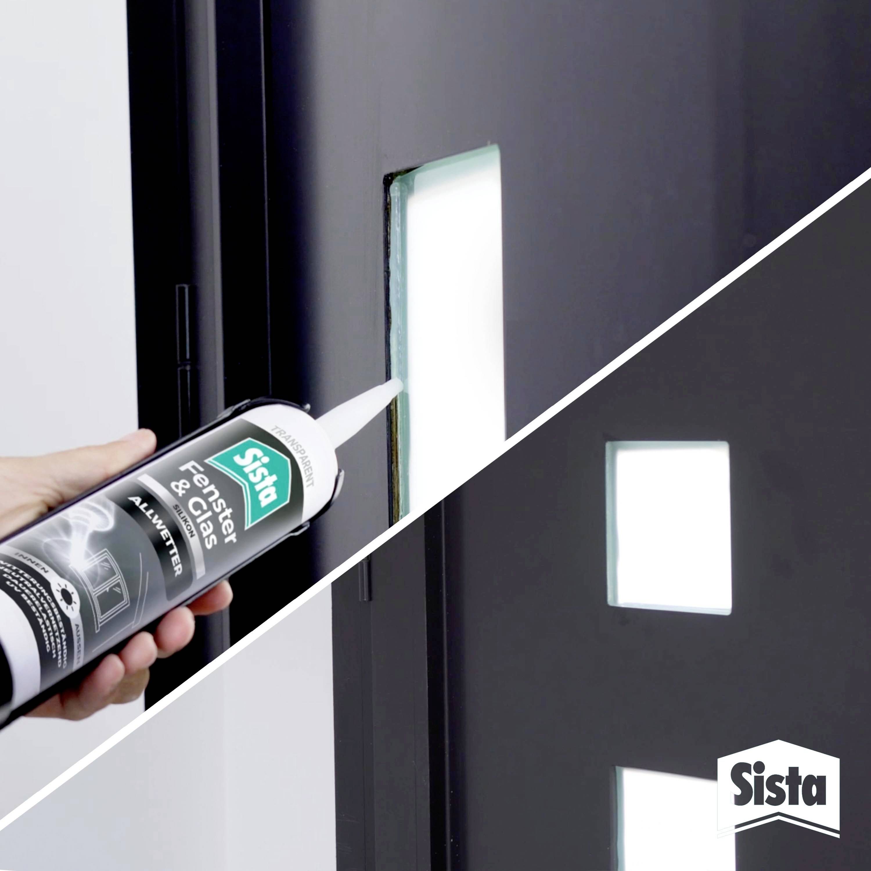 Sista Fenster & Glas Silikon Herstellerfarbe Transparent SHFT3 280ml