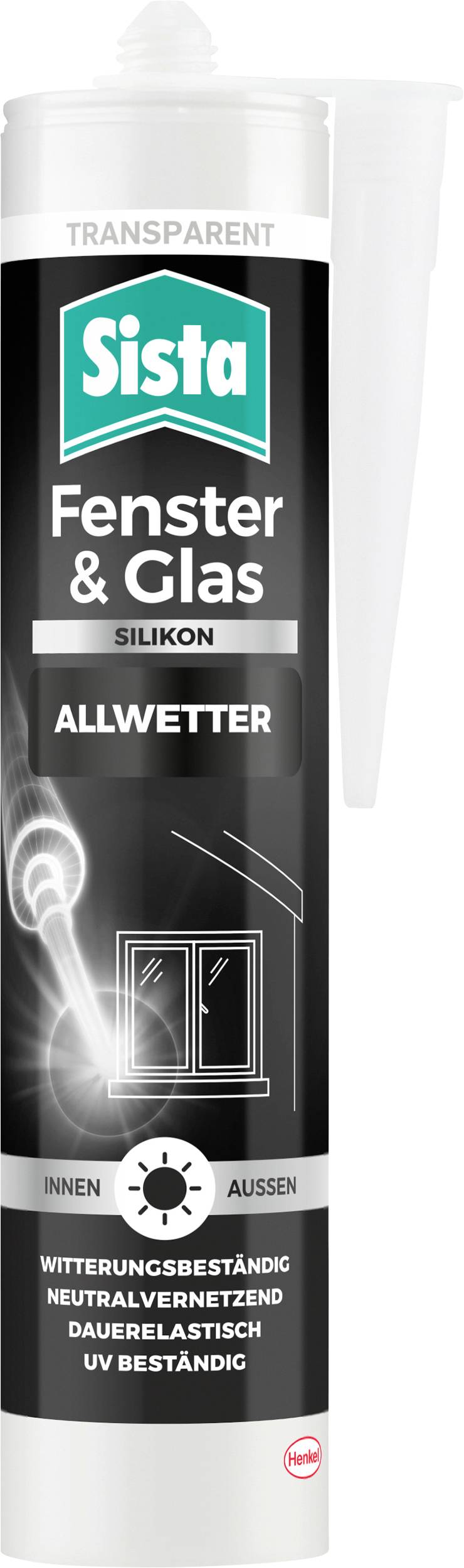 Sista Fenster & Glas Silikon Herstellerfarbe Transparent SHFT3 280ml