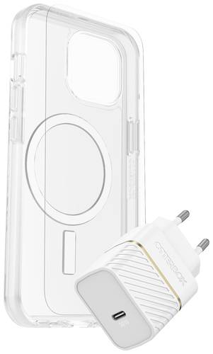 Otterbox KIT EU Hülle + Schutzglas + Ladegerät Set Apple iPhone 15 Transparent, Weiß MagSafe komp