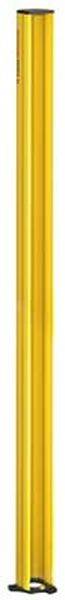 Gelber vertikaler Stab vor weißem Hintergrund.