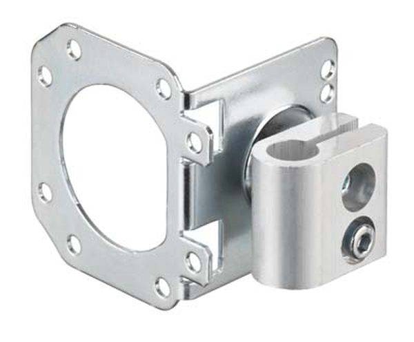 Metallwinkel mit zahlreichen Schraubenlöchern, geeignet zur Befestigung von Komponenten in mechanischen oder elektrischen Anwendungen.