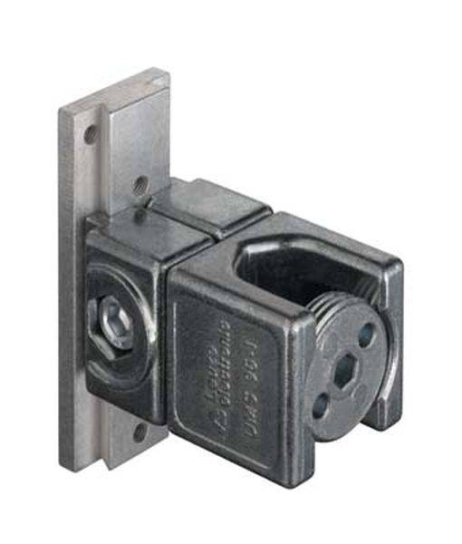 Ein Stahlklemmsystem, bestehend aus zwei rechteckigen Teilen. Eignet sich zur Fixierung und Montage von Gegenständen an Oberflächen.