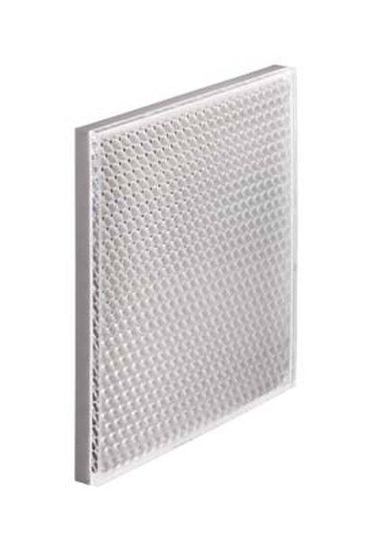 Ein rechteckiges, weißes Panel mit wabenartiger Struktur, das Licht streut. Es wird häufig in Beleuchtungseinrichtungen verwendet.