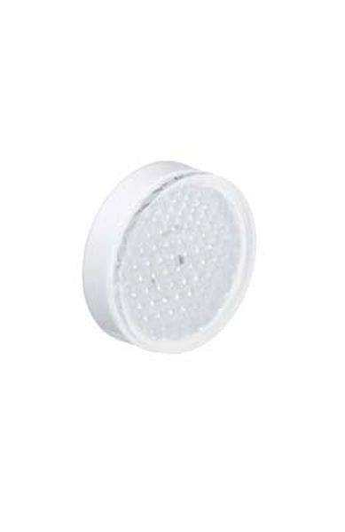 Ein rundes, weißes LED-Licht mit strukturierter Oberfläche, möglicherweise zur Wand- oder Deckenmontage.