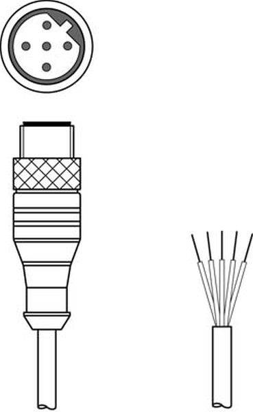 Leuze Electronic 50108595 Verbindungsleitung 1St.