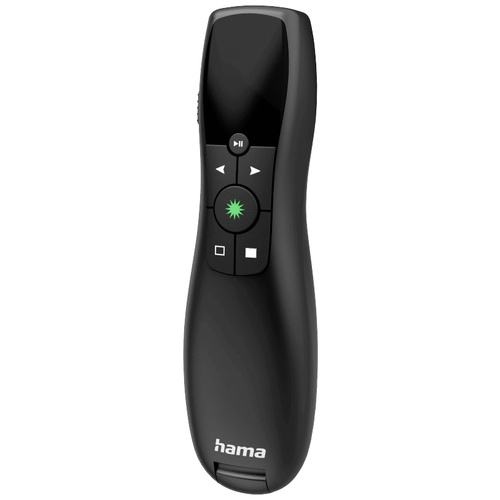 Hama Greenlight-Pointer, 4in1 Funk Funk Presenter inkl. Laserpointer, integriertes Display