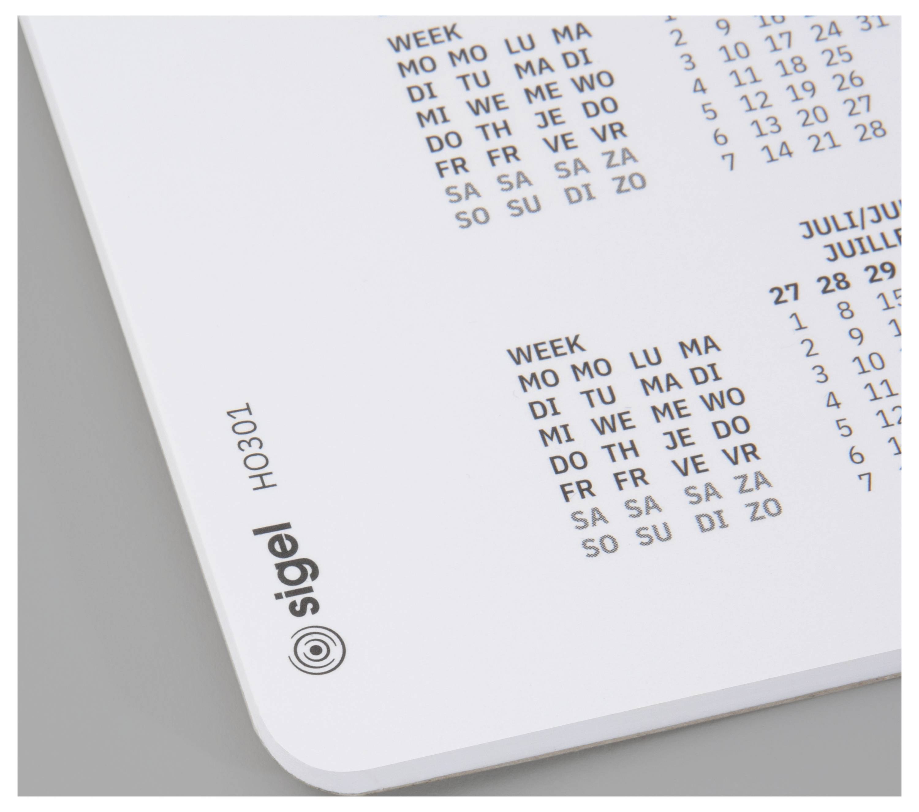 Sigel HO301 Schreibunterlage 3-Jahreskalender Weiß (B x H) 595 mm x 410 mm