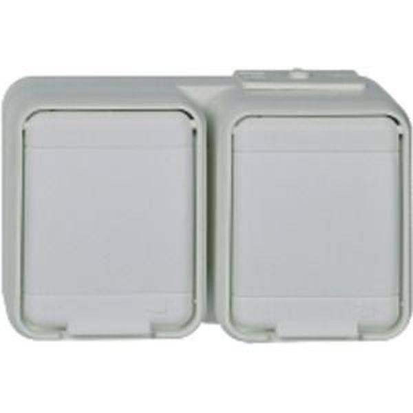 ELSO 445459 Steckdose 445459 2f. 16A waager. licht/basaltgrau 5St.