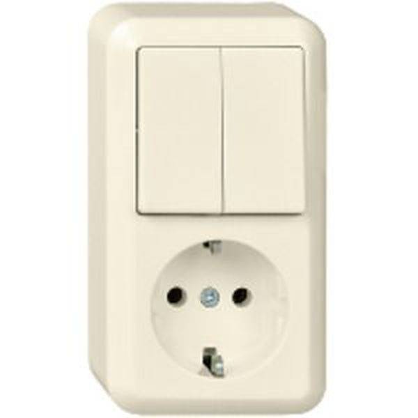 ELSO 388500 AP-Kombi-Serienschalter 388500 10/16A CONTURA perlweiß 10St.