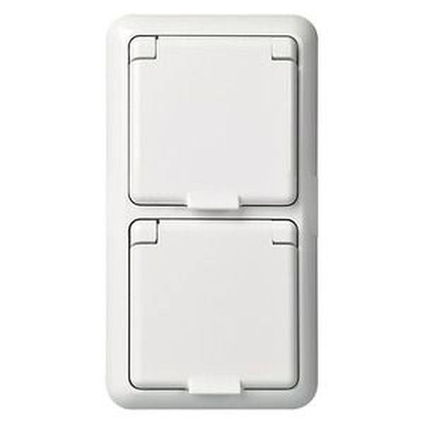 ELSO 235414 Steckdose 235414 2fach 16A FASHION IP44 reinweiß 5St.