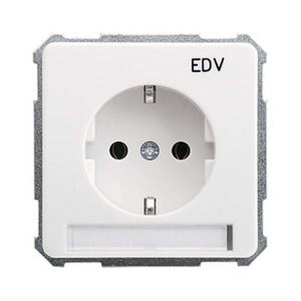 ELSO 205114 UP-Steckdoseneinsatz 205114 bedruckt EDV Schriftfeld 16A rw 10St.