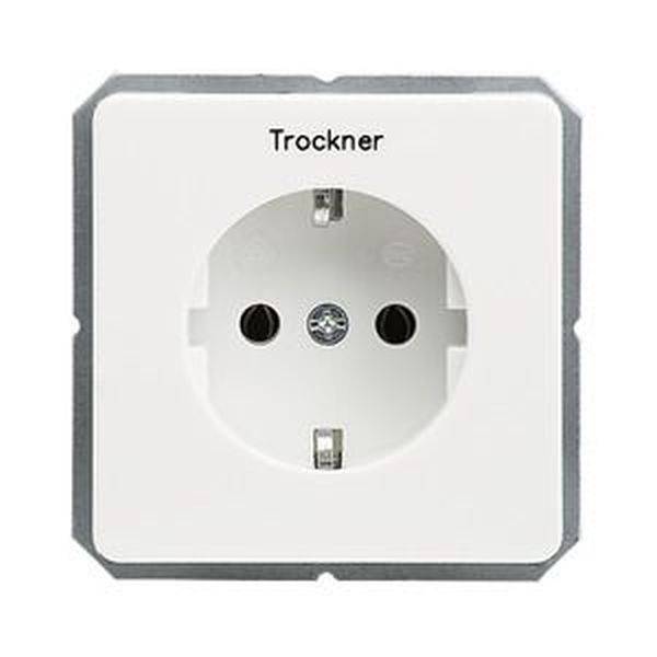 ELSO 205134 Steckdoseneinsatz 205134 bedruckt Trockner 16A reinweiß 10St.