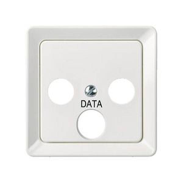 ELSO 503674 Zentralplatte 503674 Antennensteckd. 3Loch reinweiß 10St.