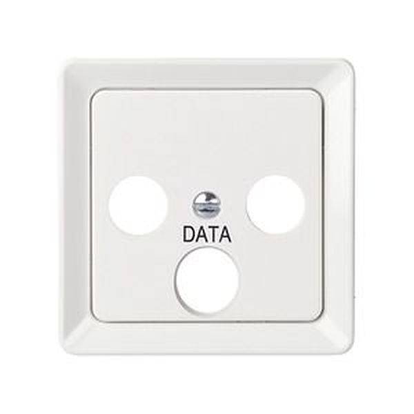 ELSO 206074 Zentralplatte 206074 Antenntenst. 3Loch reinweiß 10St.