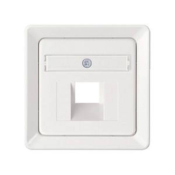 ELSO 206524 Zentralplatte 206524 1xRJ45 mit Schriftfeld reinweiß 10St.