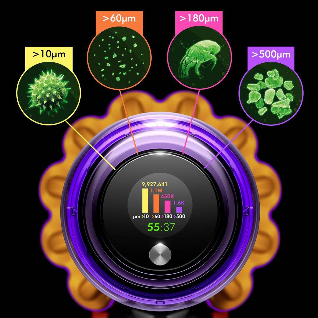 Dyson V12 Detect Slim Absolute - Trocken - Zyklonal - Teppich - Harter Boden - 545 W - Beutellos - Nickel - Ge