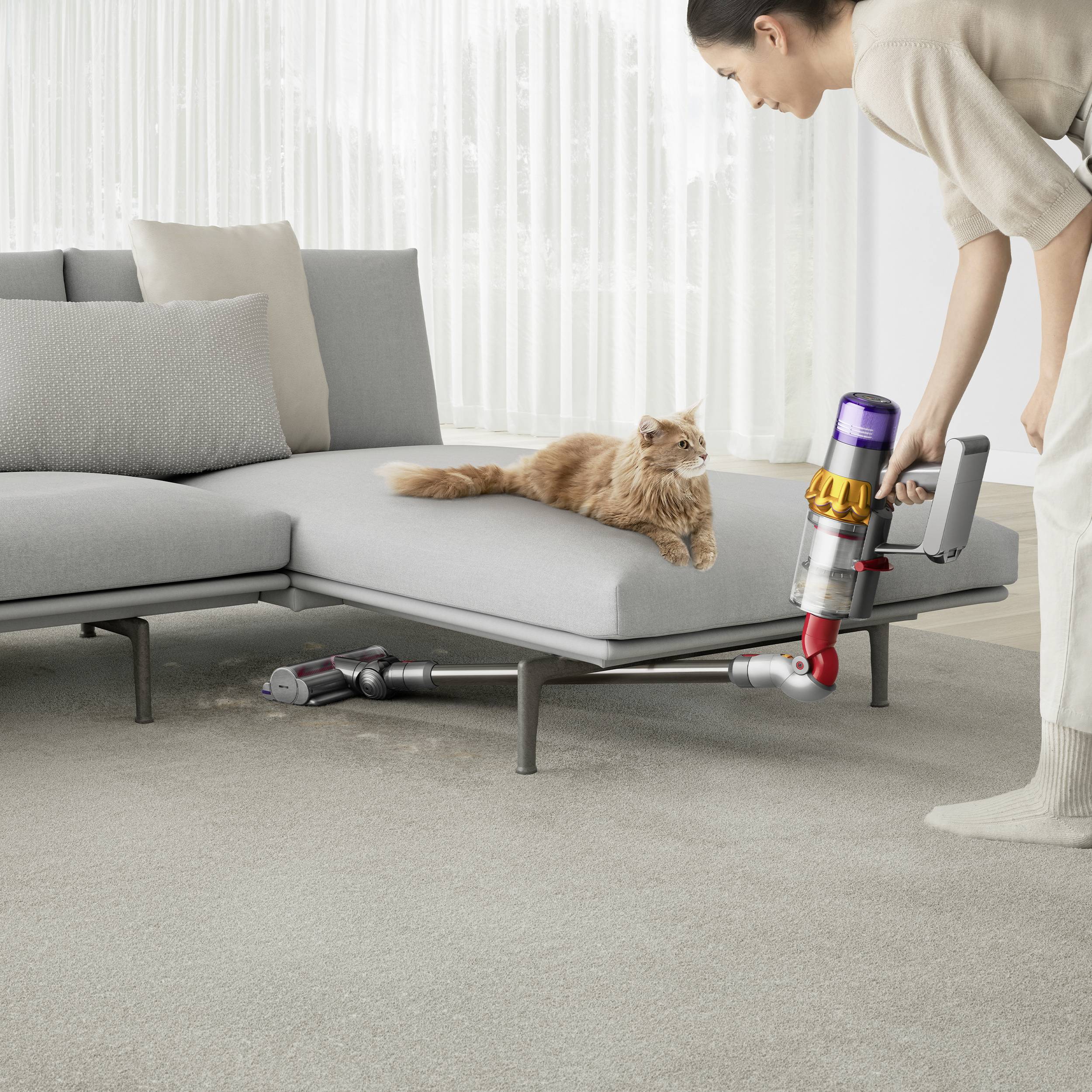 Dyson V15 Detect Absolute Nickel, Gelb 446986-01 Akku-Zyklon-Staubsauger 25.2V 230V 660W motorbetriebene Saugbürste