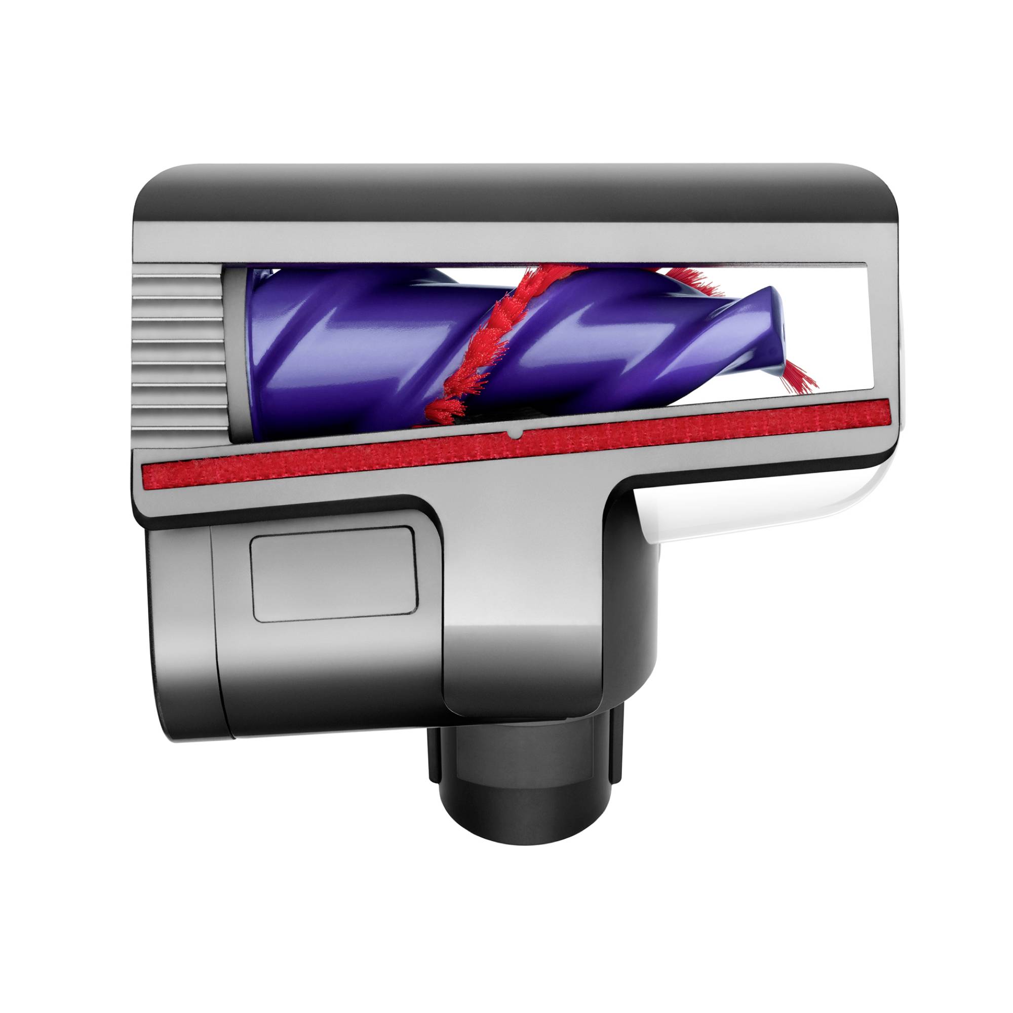 Staubsaugerbürste mit rotierenden Borsten, speziell für die Reinigung von Tierhaaren und tiefsitzendem Schmutz auf Teppichen entwickelt.