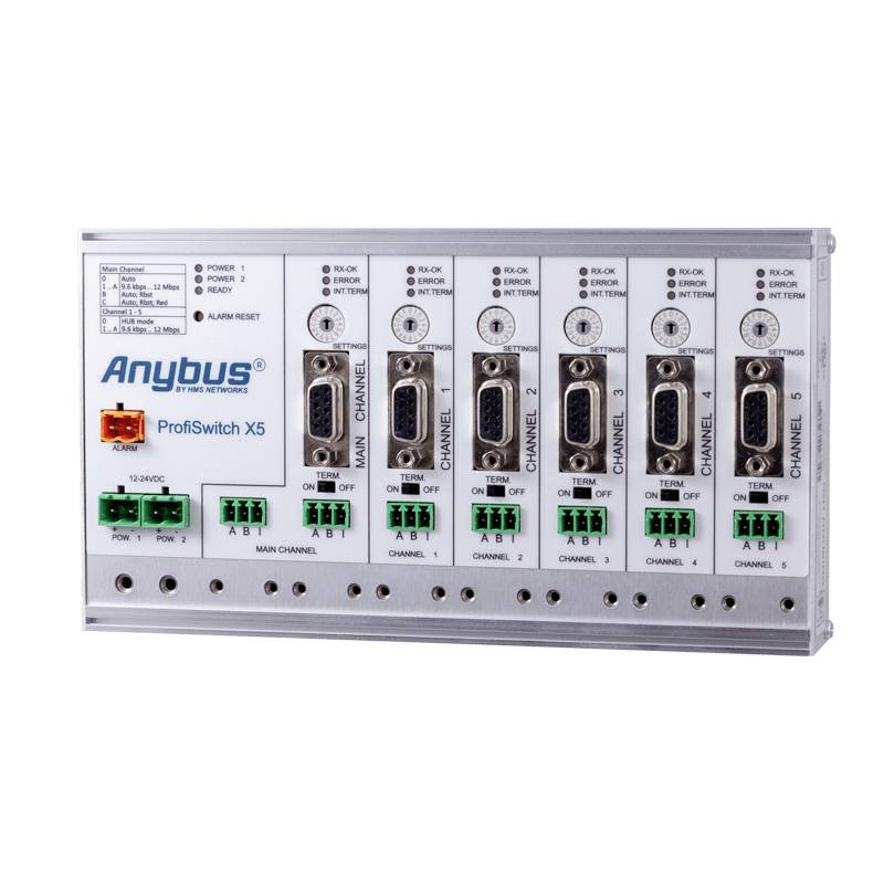 Anybus Repeater Relais, Profibus ProfiSwitch X5