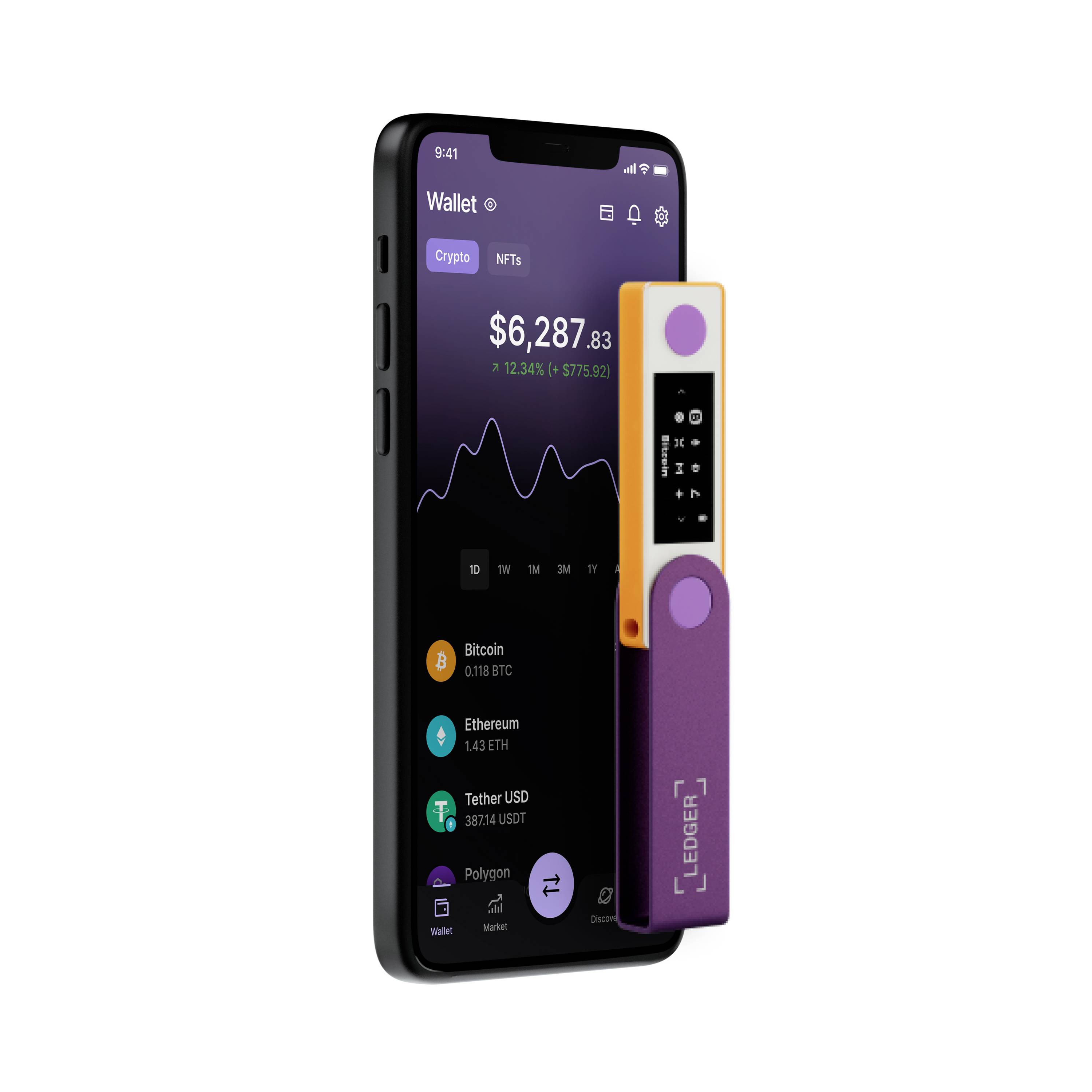 Ledger Nano X Retro Hardware Wallet Orange, Lila USB-A, Bluetooth® 1 St. LNX-GAMING-ENDEPT