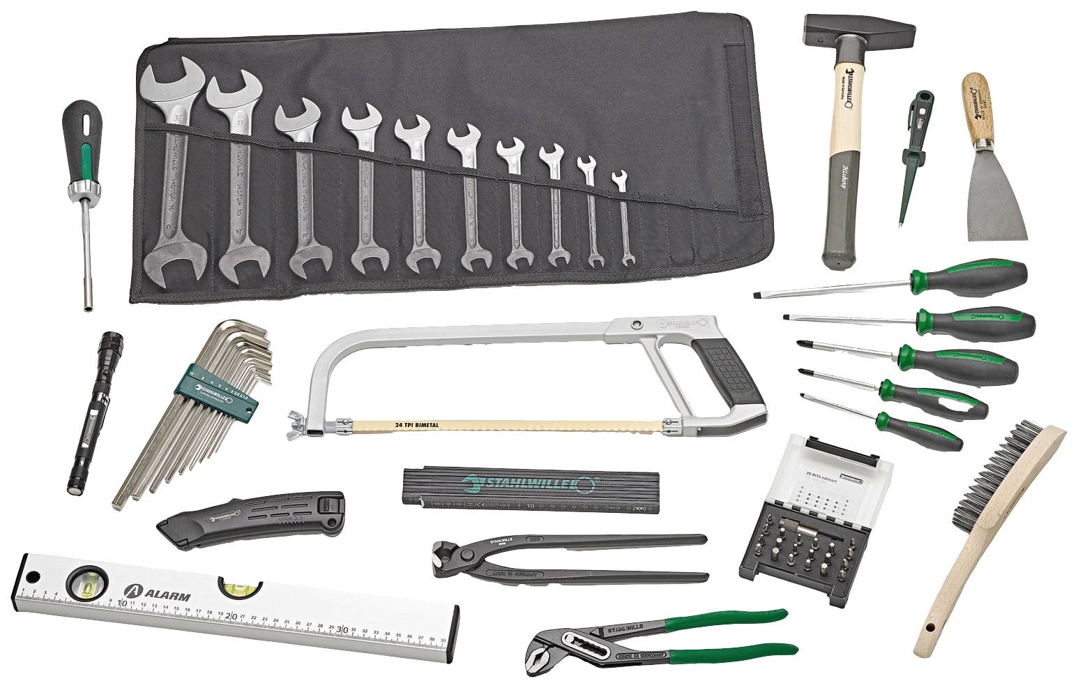 Stahlwille 13219/58 91530901 Universal, Handwerker, Heimwerker Werkzeugtasche bestückt 58teilig (L x B x H) 520 x 280 x 358mm