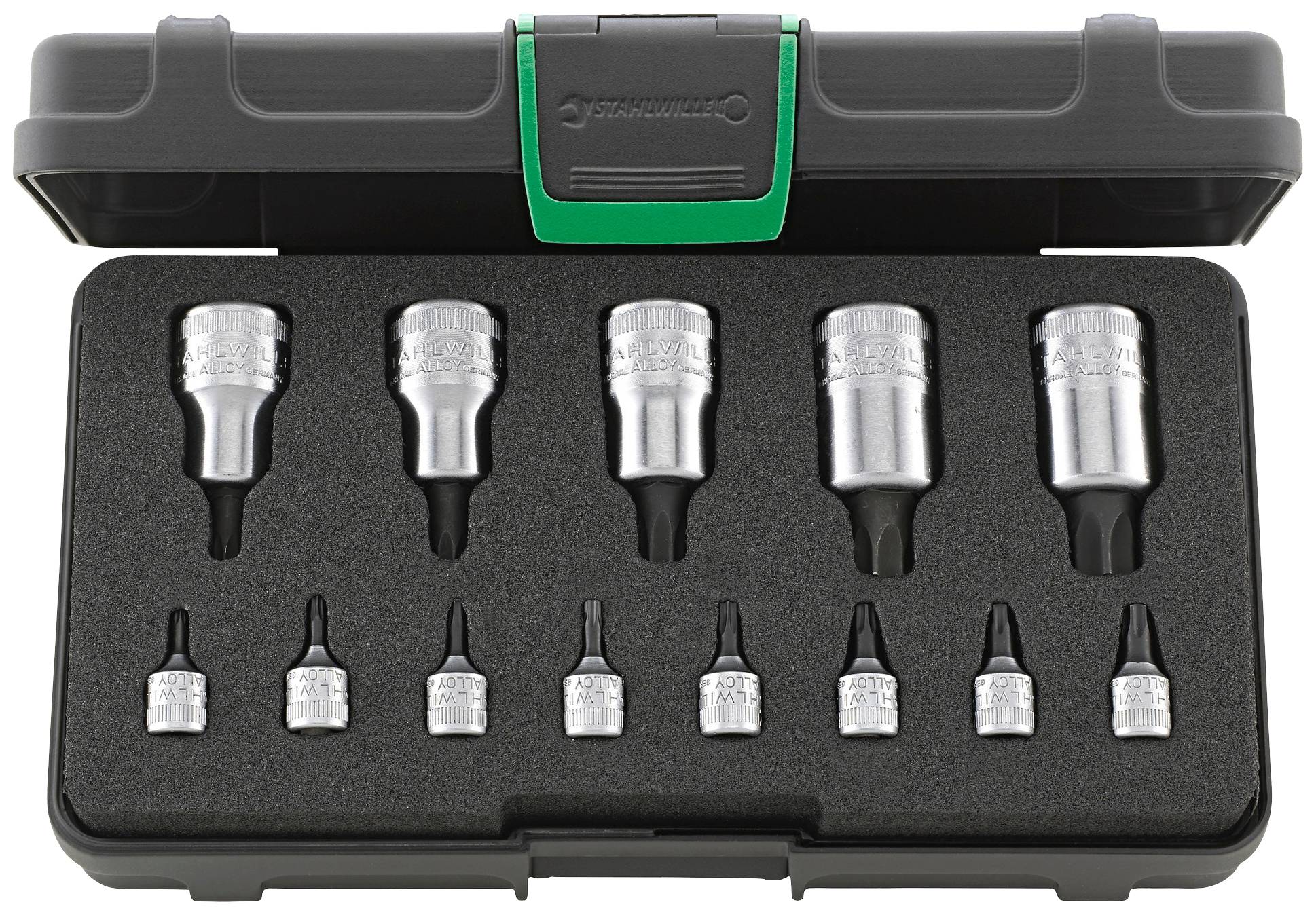 Stahlwille 54TX/44KTX/13 96011101 T-Profil Schraubendrehereinsatz-Set 13teilig 1/2", 1/4"