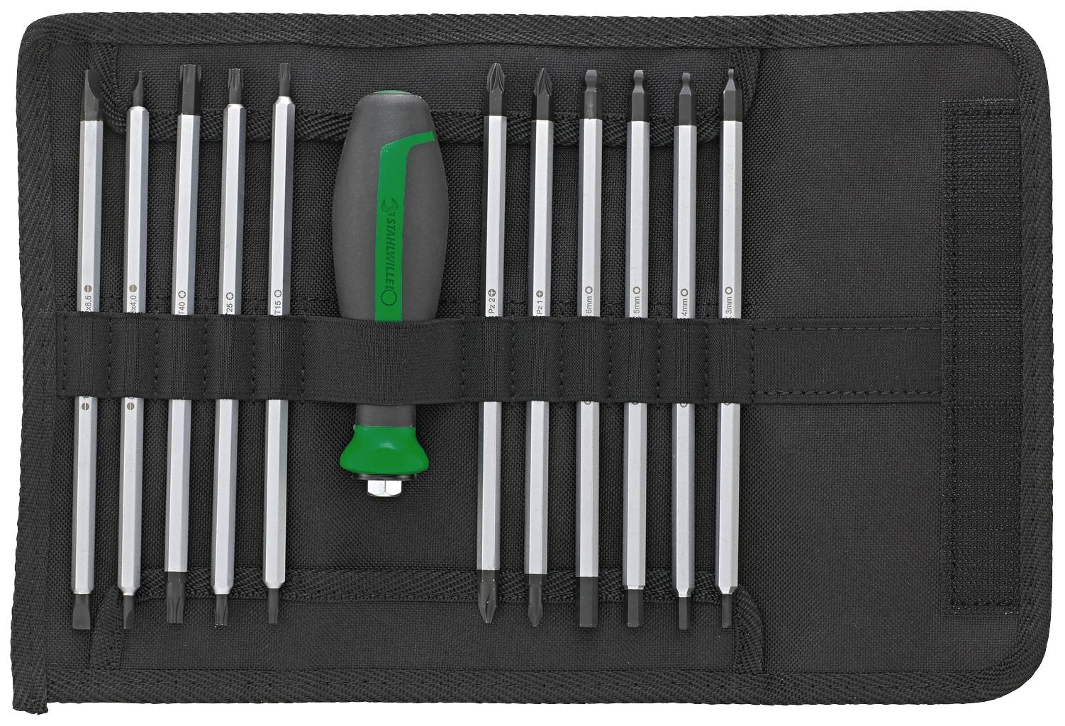 Stahlwille 4798 Werkstatt Umsteck-Schraubendreher-Set 11teilig Schlitz, Kreuzschlitz Phillips, Kreuzschlitz Pozidriv