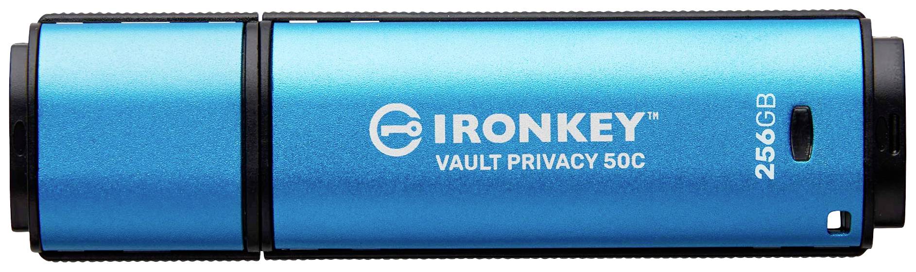 Kingston IronKey Vault Privacy 50 Series USB-Stick 256 GB Blau IKVP50C/256GB USB-C®